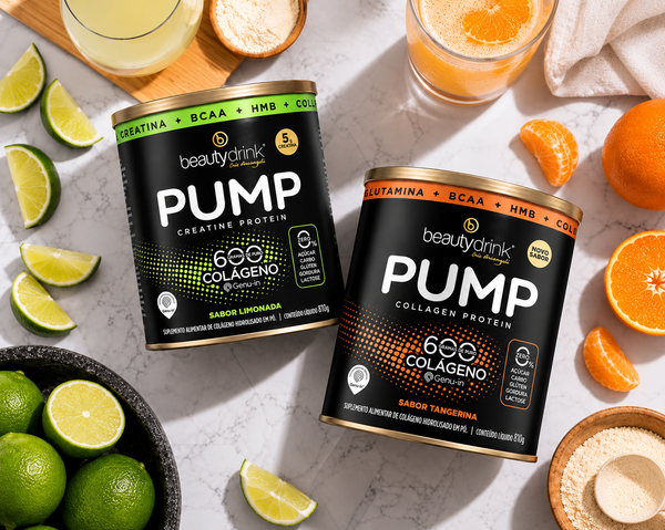 
Suplementos PUMP com Limonada e Tangerina
